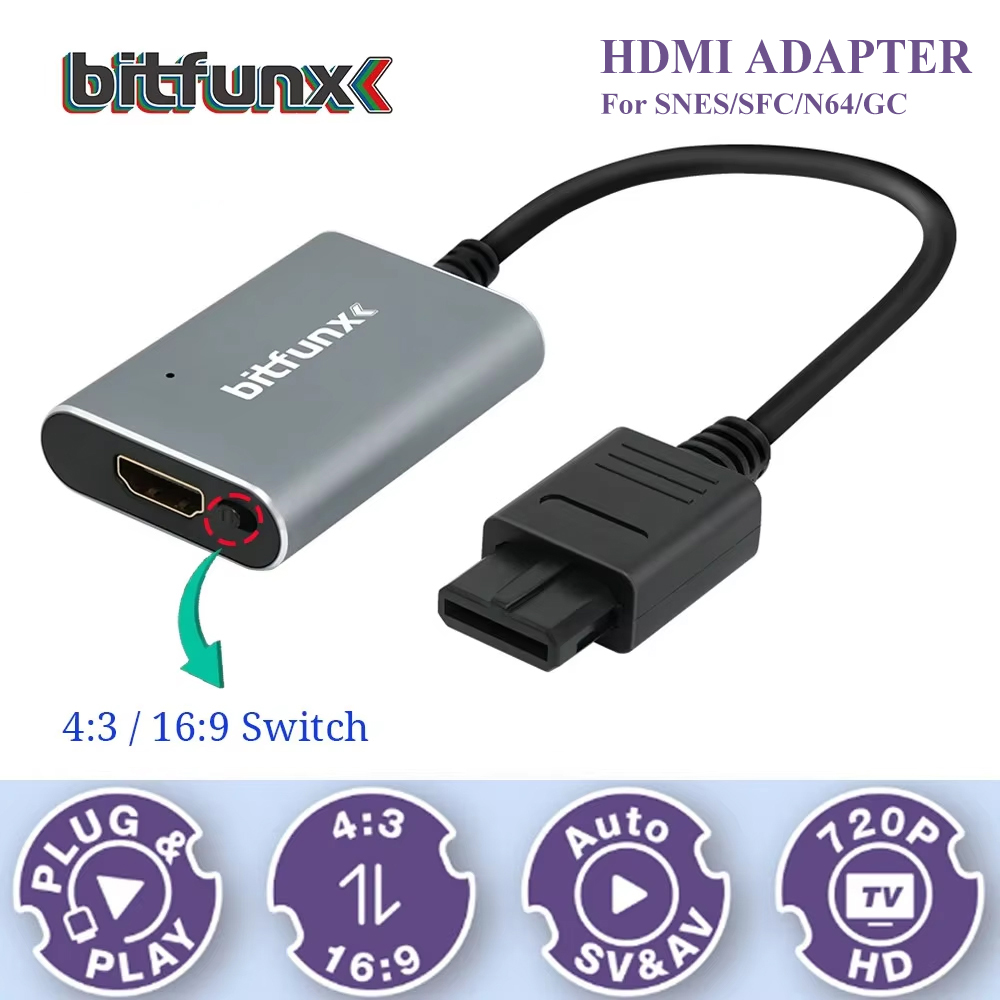 Retro Gaming Hub - Bitfunx 720P Svideo / AV To