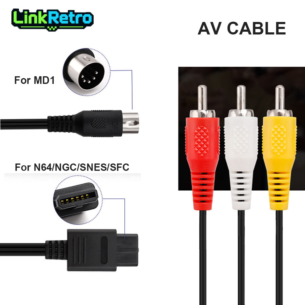 Composite Rca Cable - LinkRetro Black AV Composite Cable Audio