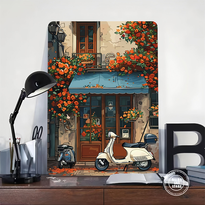 Vintage Scooter Shop Poster Cu - đánh giá và giá Retro Gaming At