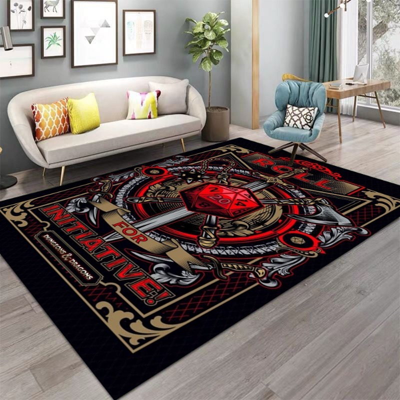 Dungeons Dragons Dice Sword Vi - đánh giá và giá Retro Gaming Rug