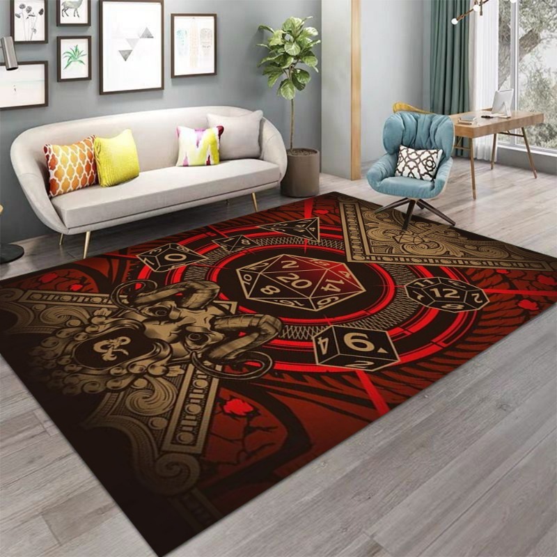 Dungeons Dragons Dice Sword Vi - đánh giá và giá Retro Gaming Rug
