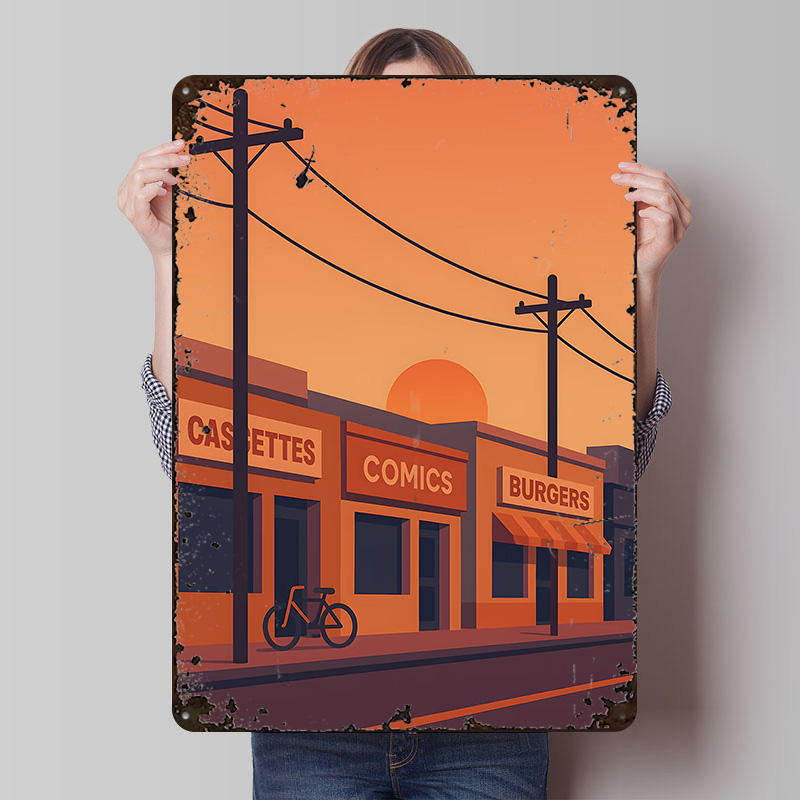 Sunset Street With Shops and B - đánh giá và giá Retro Gaming Shops