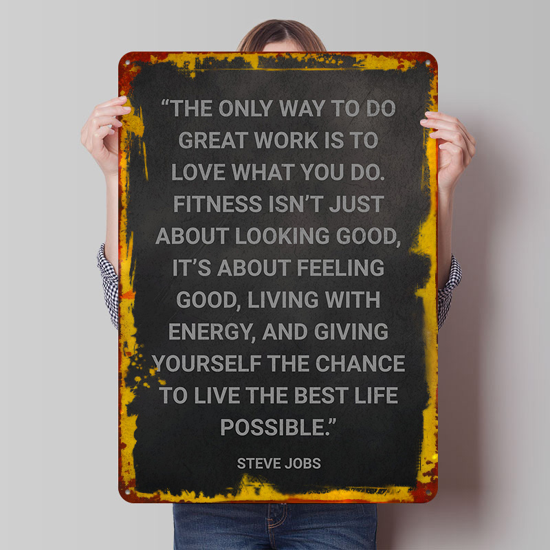 Steve Jobs Fitness Quote Metal - đánh giá và giá Retro Gaming At
