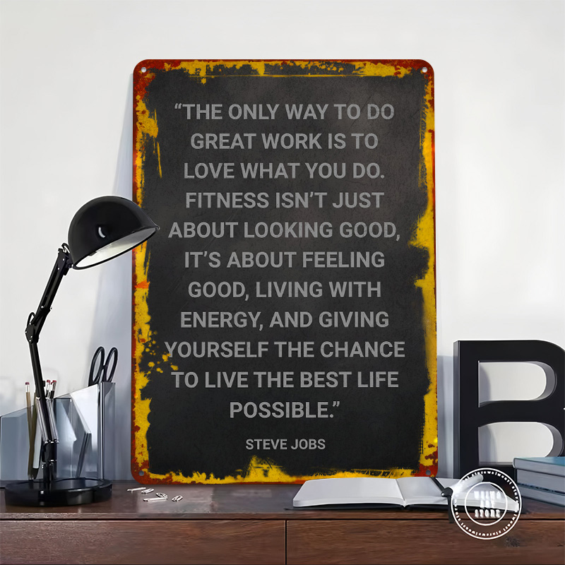 Steve Jobs Fitness Quote Metal - đánh giá và giá Retro Gaming At