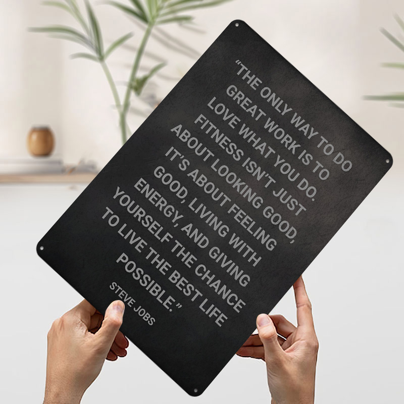 Steve Jobs Fitness Quote Metal - đánh giá và giá Retro Gaming At