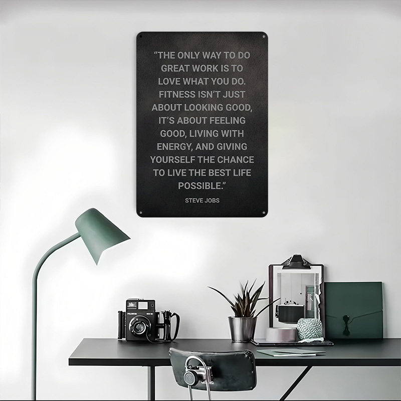 Steve Jobs Fitness Quote Metal - đánh giá và giá Retro Gaming At