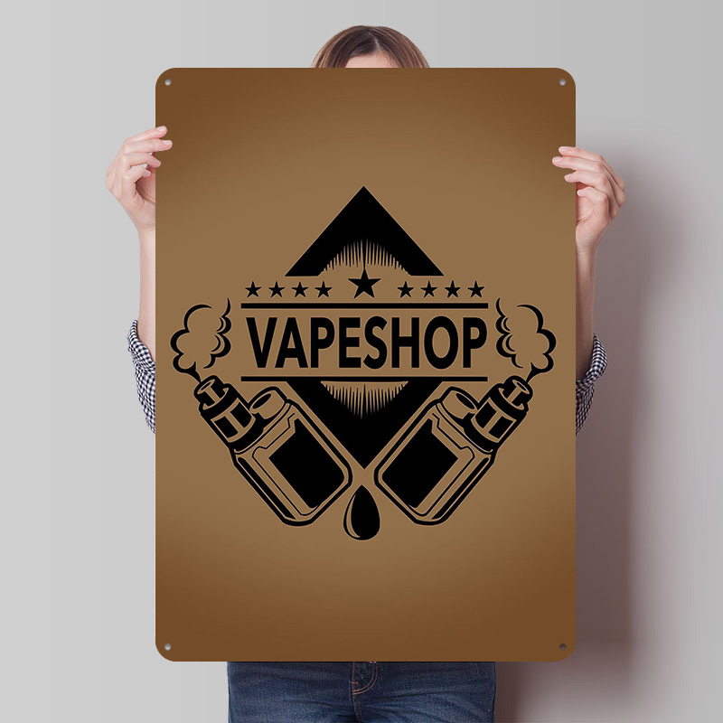 Vape Shop Logo Tinplate Poster - đánh giá và giá Retro Gaming Shops