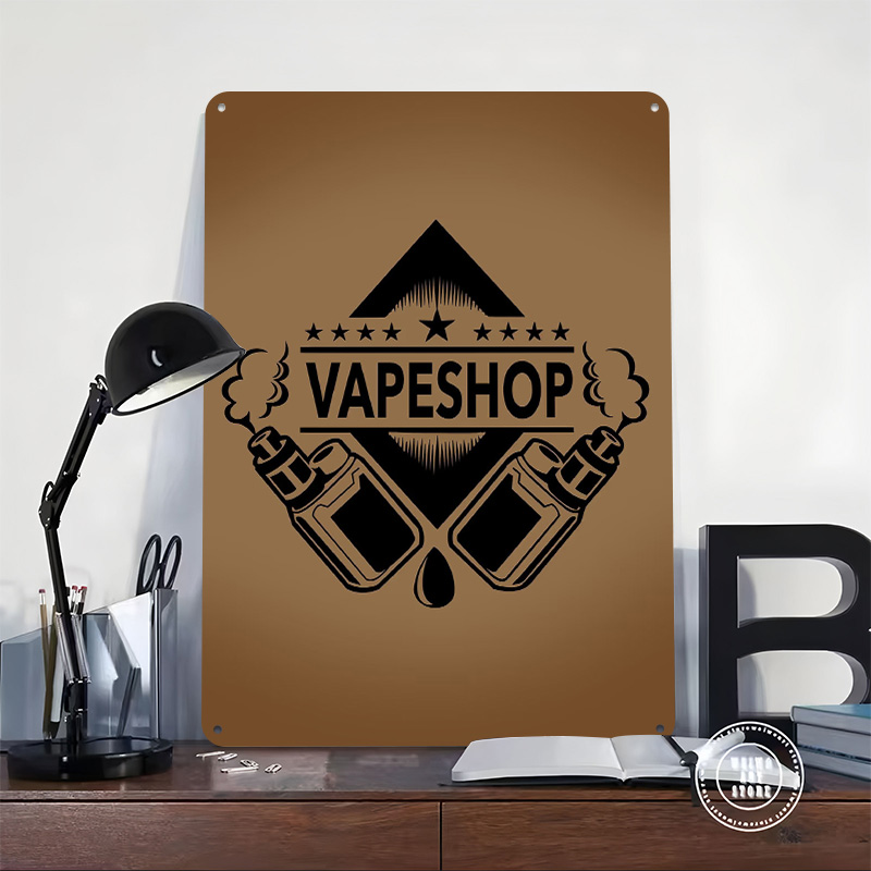 Vape Shop Logo Tinplate Poster - đánh giá và giá Retro Gaming Shops