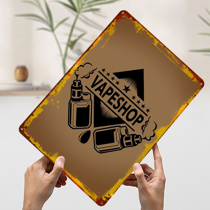 Vape Shop Logo Tinplate Poster - đánh giá và giá Retro Gaming Shops