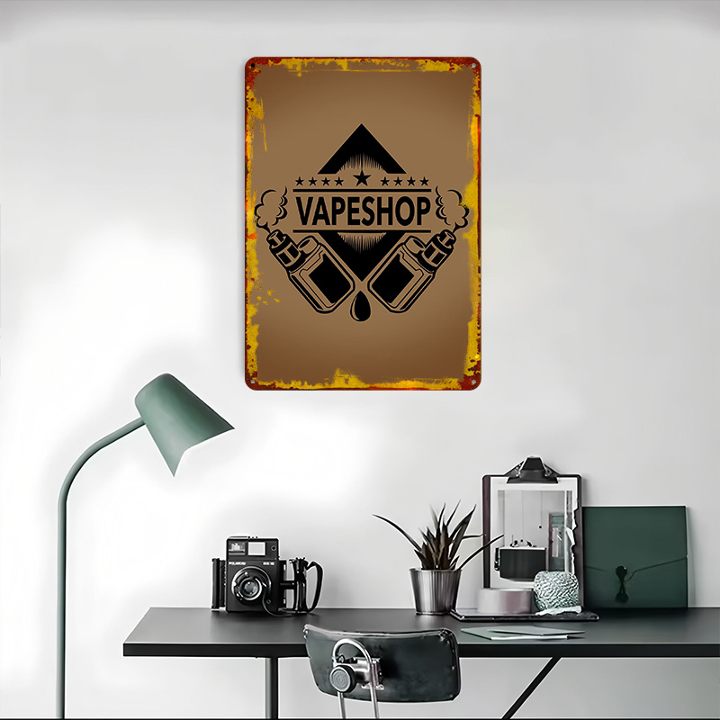 Vape Shop Logo Tinplate Poster - đánh giá và giá Retro Gaming Shops