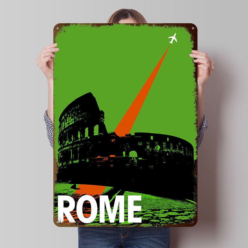 Rome Travel Metal Poster Custo - đánh giá và giá Retro Gaming At