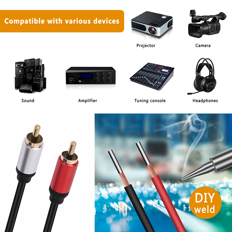 1PCS Speaker Wire RCA Male Plu - đánh giá và giá Composite Rca Cable