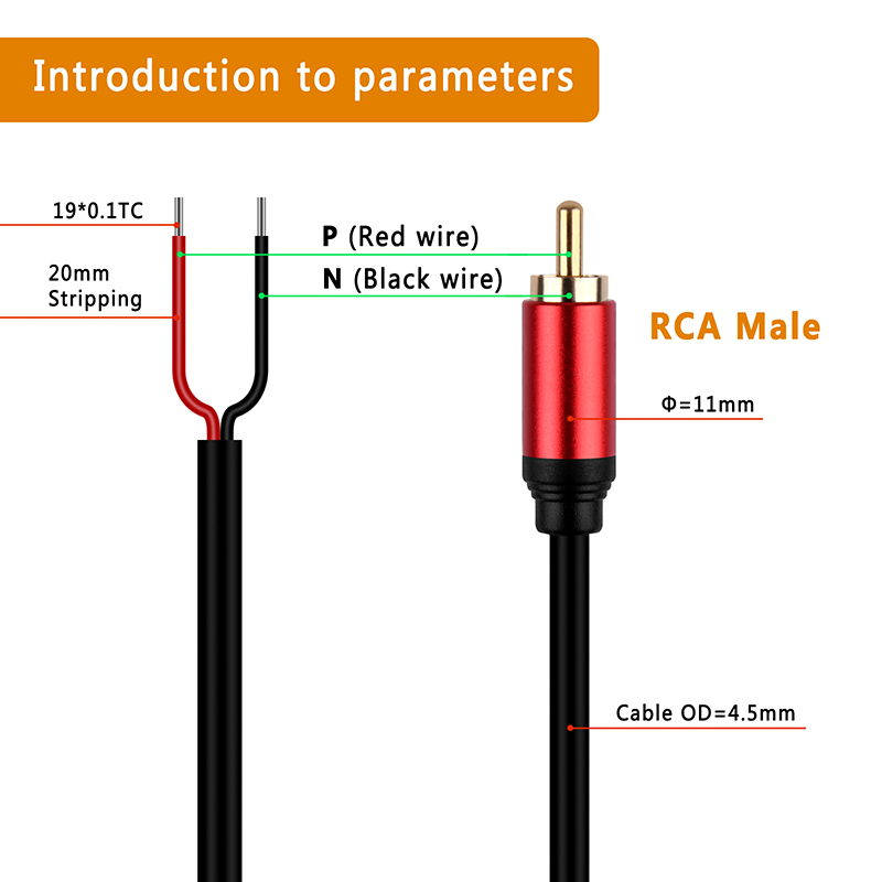 Speaker Wire RCA Male Plug Jac - đánh giá và giá Composite Rca Cable