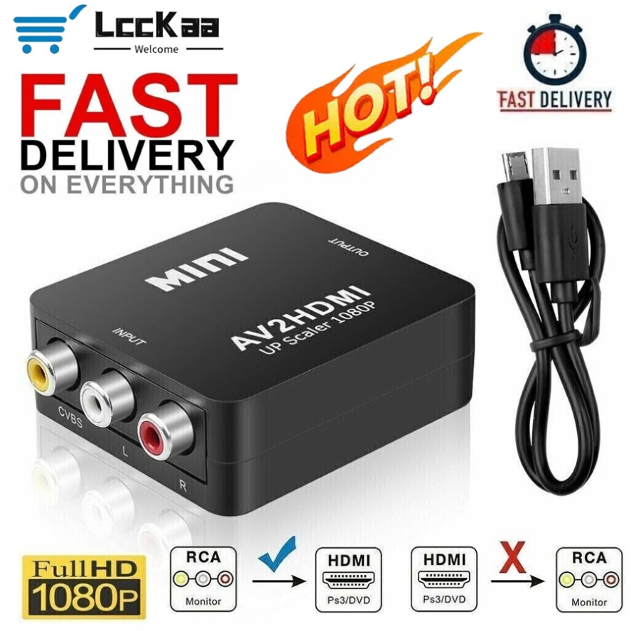 AV TO HDMI-compatible Adapter  - đánh giá và giá Composite Rca Cable