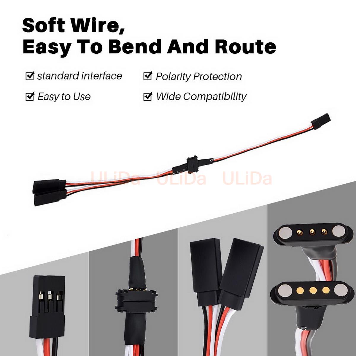 3-Pin Magnetic Snap-on 1 to 2  - đánh giá và giá Composite Rca Cable