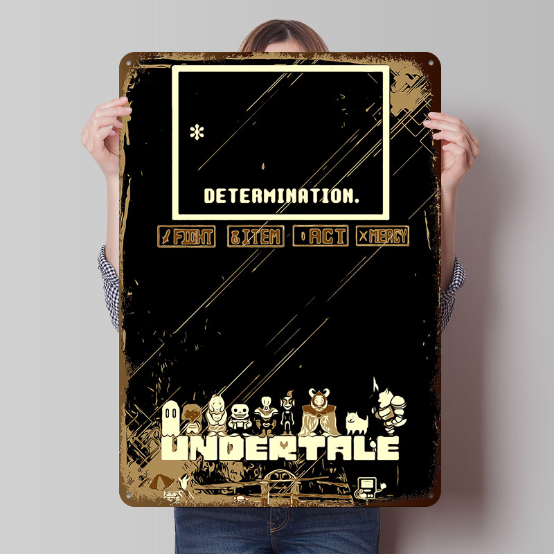 Undertale Metal Poster Custom  - đánh giá và giá Retro Gaming At