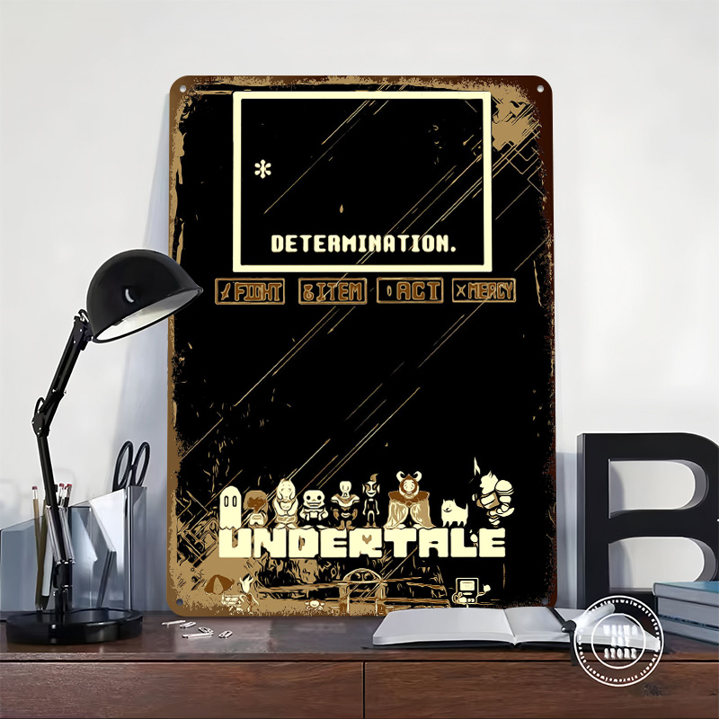 Undertale Metal Poster Custom  - đánh giá và giá Retro Gaming At