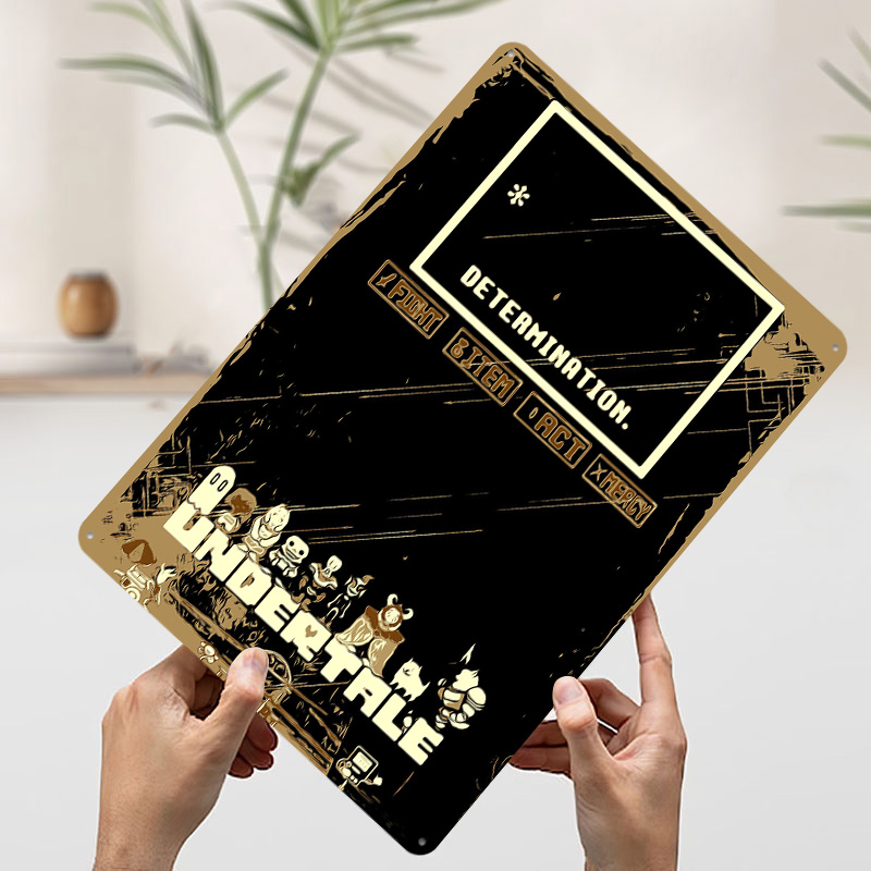 Undertale Metal Poster Custom  - đánh giá và giá Retro Gaming At