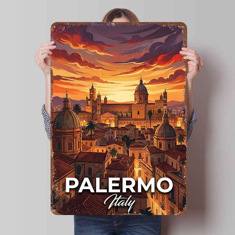 Palermo Italy Cityscape At Sun - đánh giá và giá Retro Gaming At