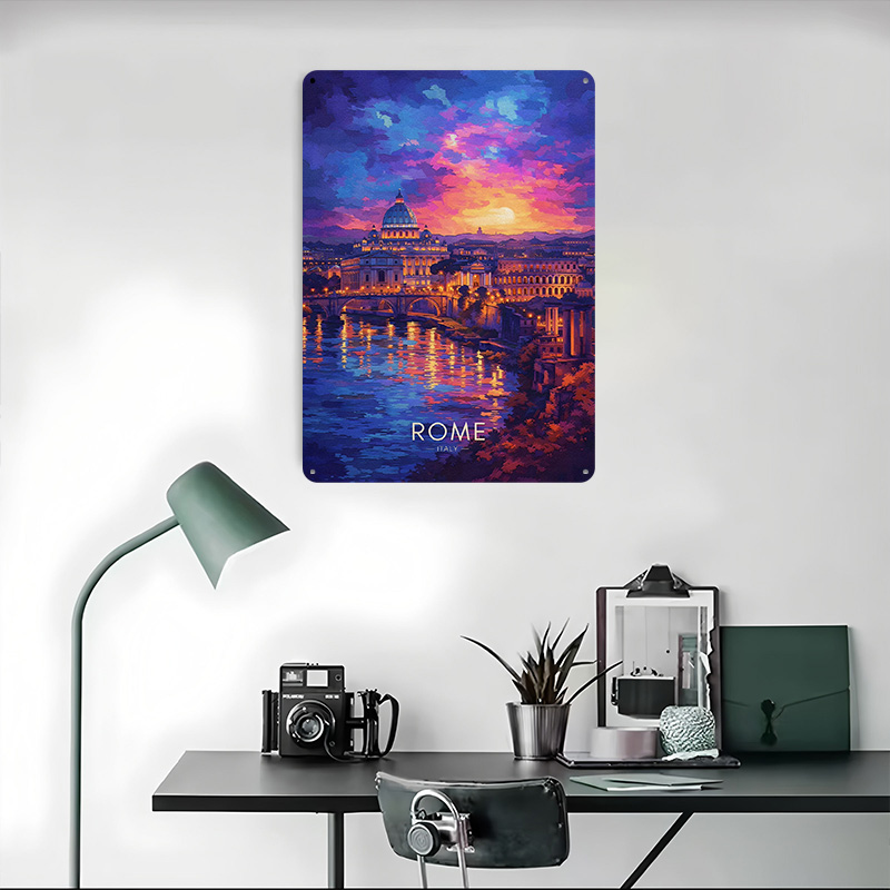 Rome Cityscape At Sunset Tinpl - đánh giá và giá Retro Gaming At